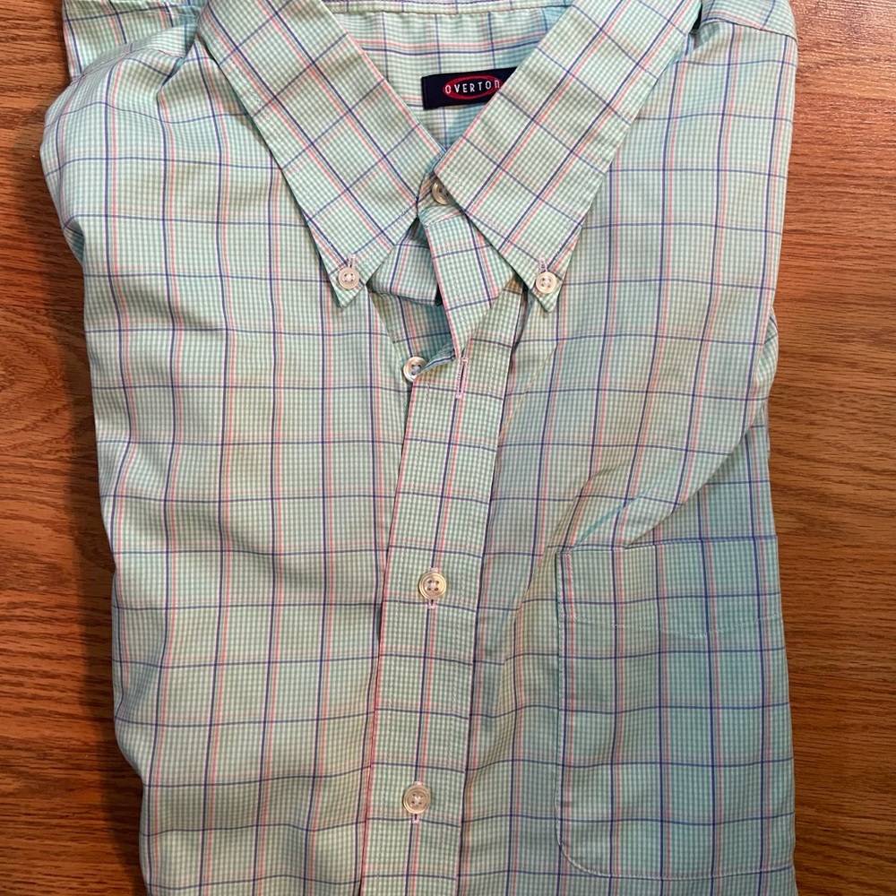 Mens button down Overtons shirt
